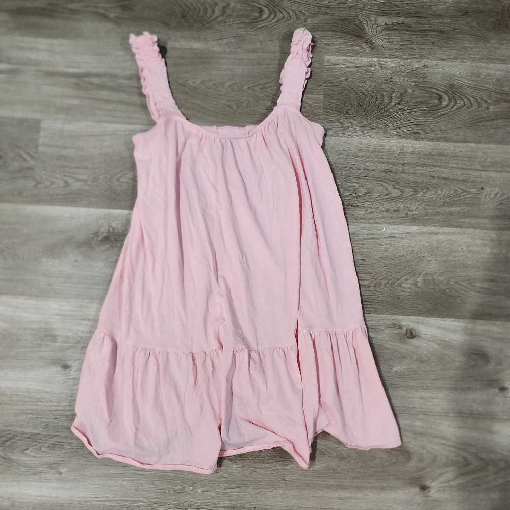 J. Crew Light Pink Ruffle Strap Sundress